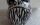 *Zebra* Relief-Keramik-Guss-Frosch handbemalt Unikat schwarz weiß gefertigt von Marion Heine Soulous Art